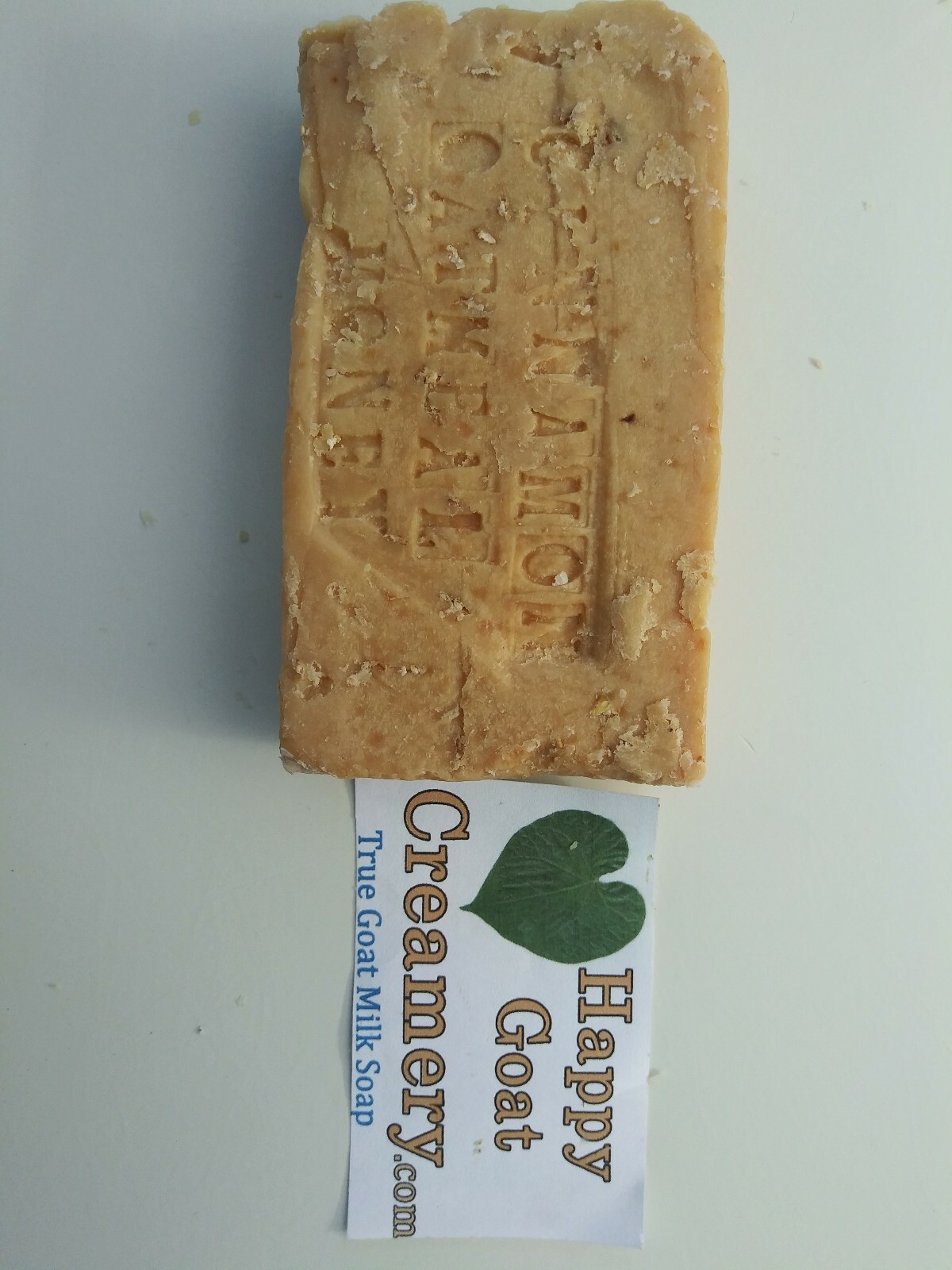 5 BARS CINNAMON OATMEAL HONEY GOAT MILK SOAP HAPPY GOAT CREAMERY CHEAP BEST