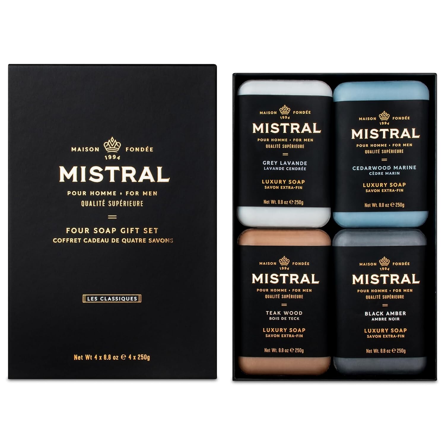Men’s Bar Soap Organic, 4 Bar Set
