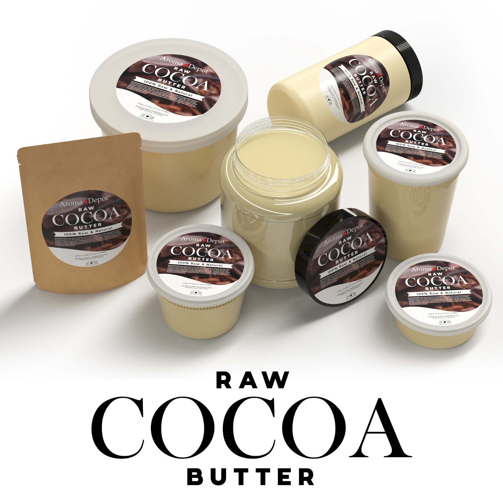 Shea Butter 8 oz. Cocoa Butter, Mango Butter, Kokum Butter Soap Paste 6 PACK