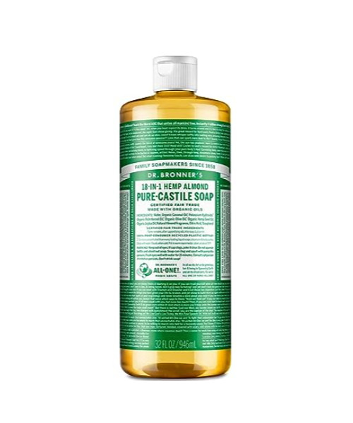 Dr. Bronner’s 18-in-1 Hemp Almond Pure-Castile Soap 32 oz