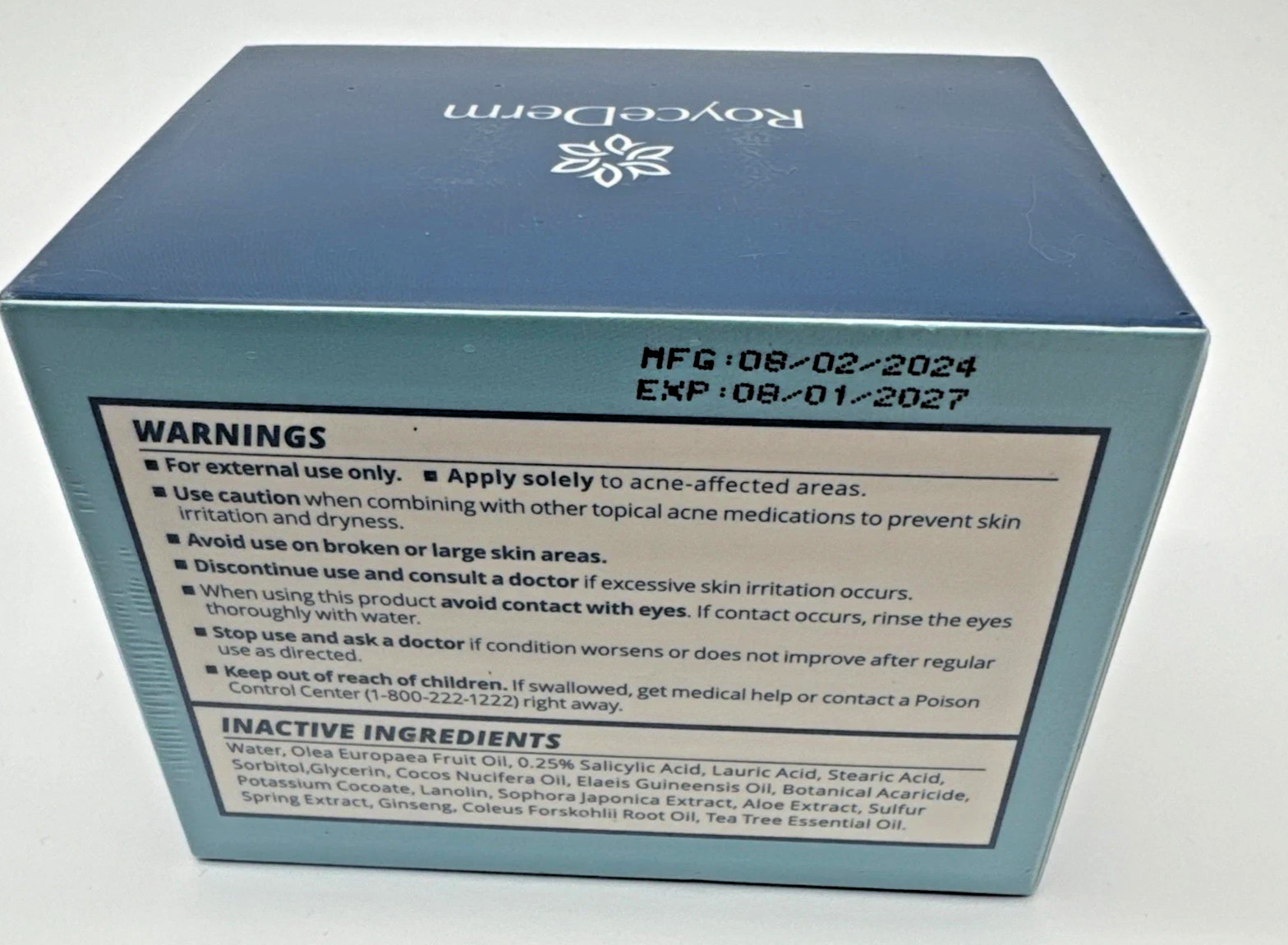 RoyceDerm 10% Sulfur Soap x 2 BARS: Fast Acne Relief Perioral Dermatitis Tinea