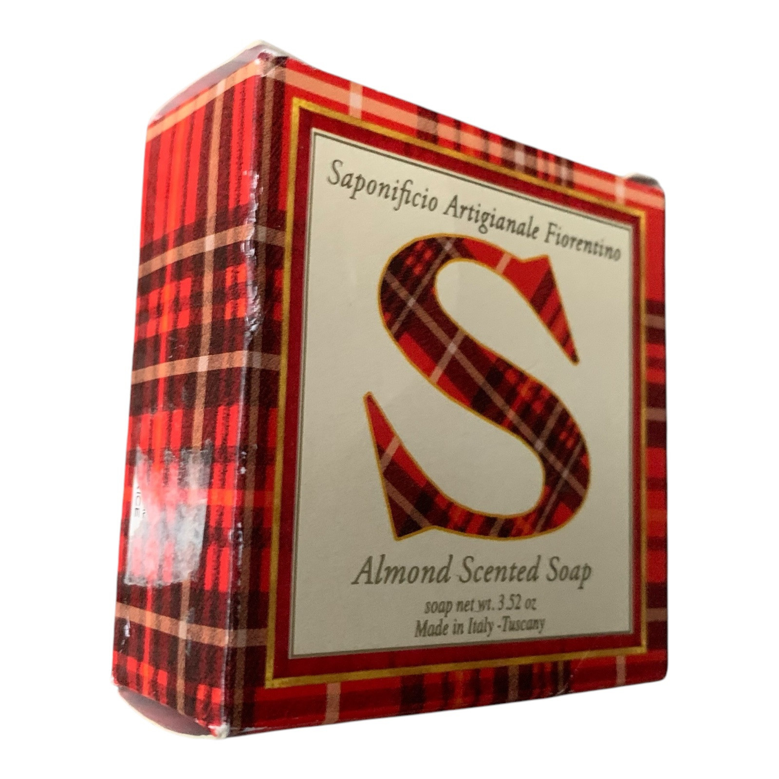 Almond Scented Soap Made in Italy Saponificio Artigianale Fiorentino 3.52 Oz “S”