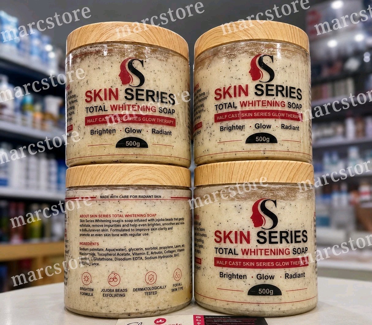 Skin Series Total Whitening Soap, 500g, 7-Day Whitening Face & Body One Bottle