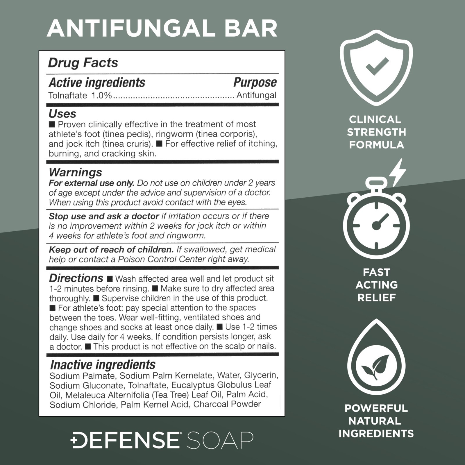 Antifungal Bar Soap for Jock Itch, Ringworm, Athlete’s Foot & Skin Fungus – Medi
