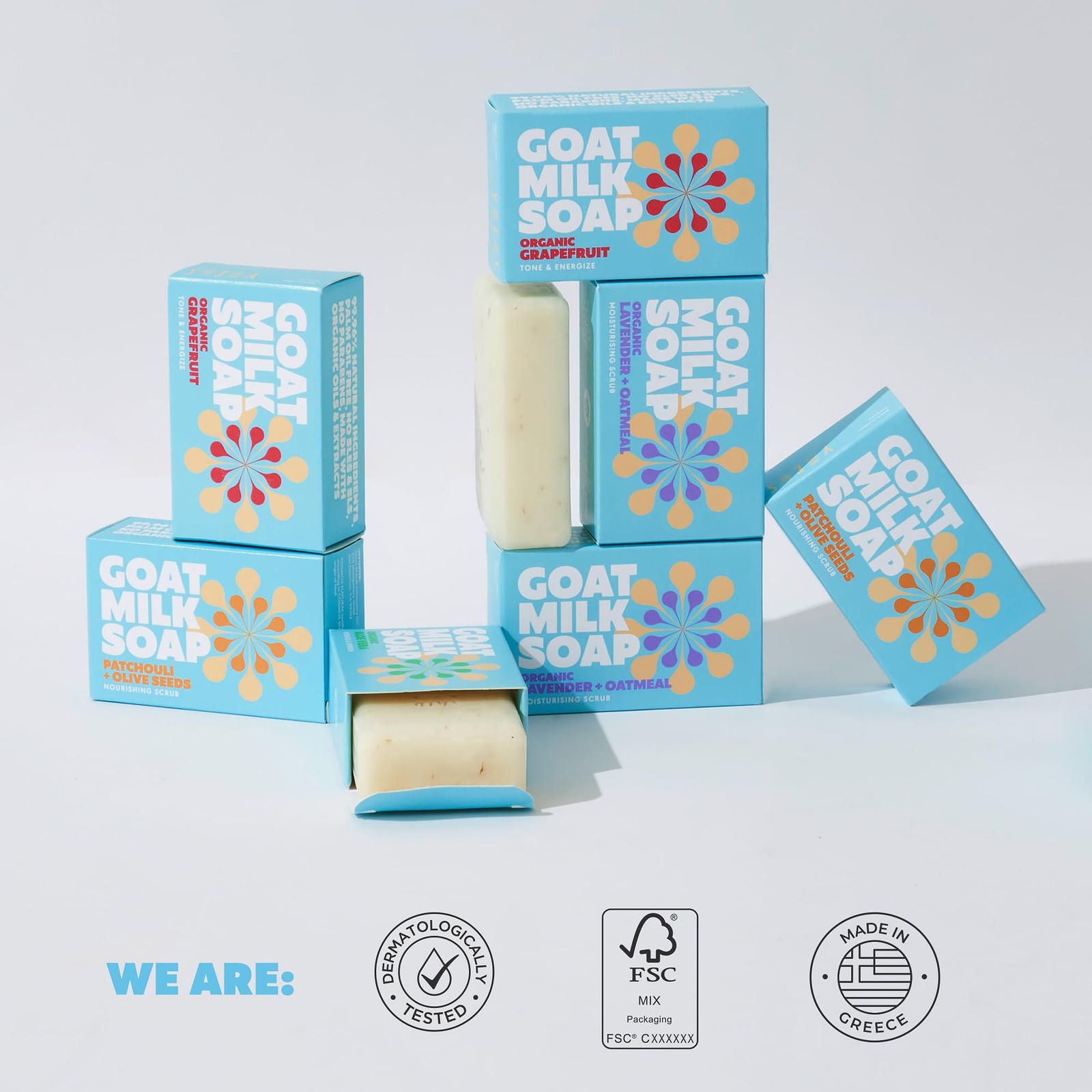 Skin Said Yes Goat Milk Soap Bar Set (Pack of 8) 3.5 Ounce 8), White