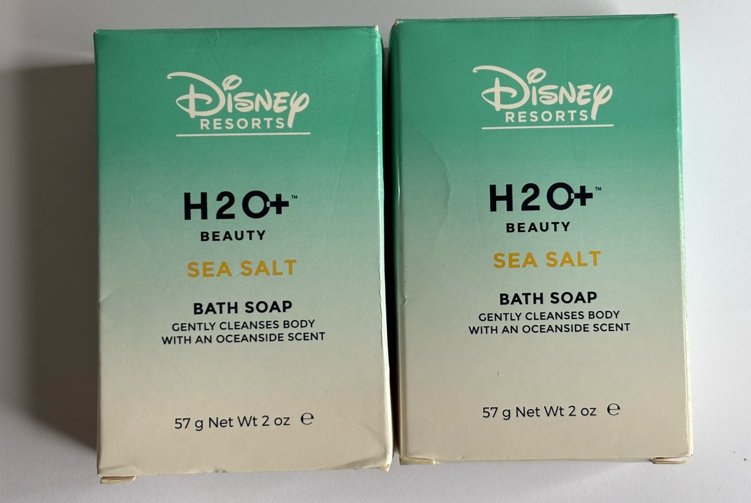 H2O+ Beauty Sea Salt Bath Soap 2 oz Lot of 2 Disney Resorts Travel Size New