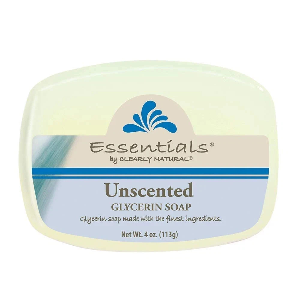 Clearly Natural Essentials Glycerin Bar Soap, Unscented, 4 Ounce, Pack of 12 (Pa