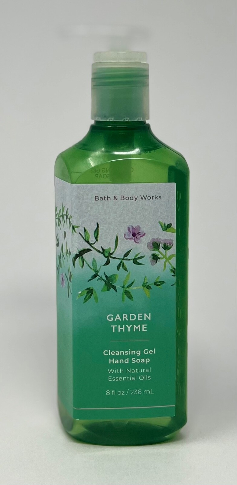 1 NEW BATH & BODY WORKS GARDEN THYME CLEANSING GEL HAND SOAP WASH PUMP 8OZ FOAM