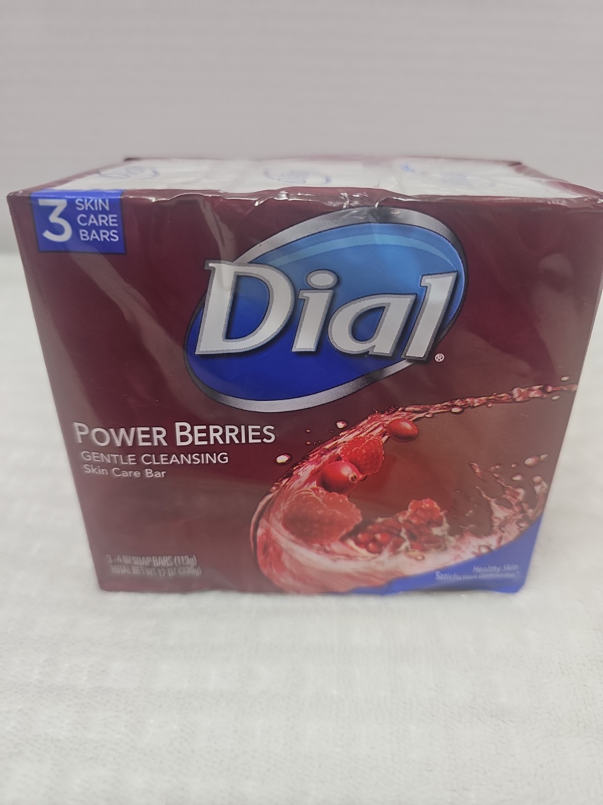 Dial Power Berries Skin Care Bar Soap 3 Pack 12oz Total Discontinued Sealed