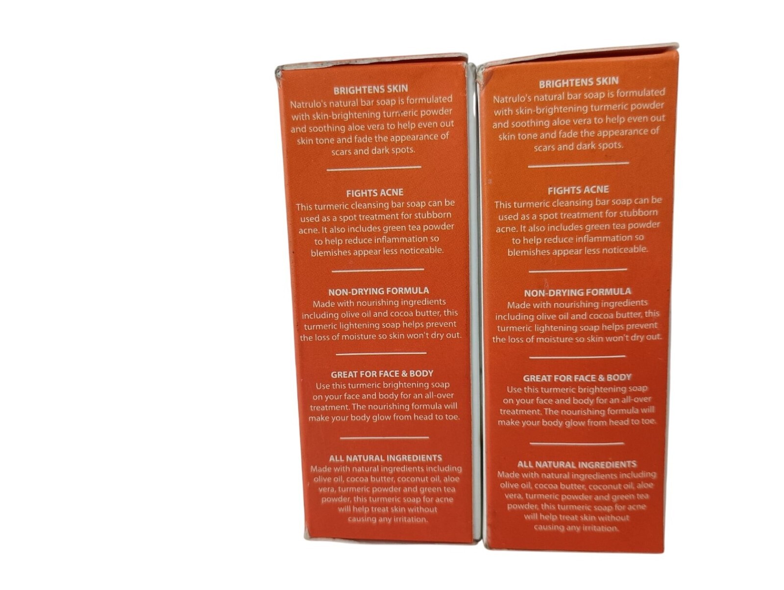2 Pack Natrulo Turmeric Soap Bar 4 Oz