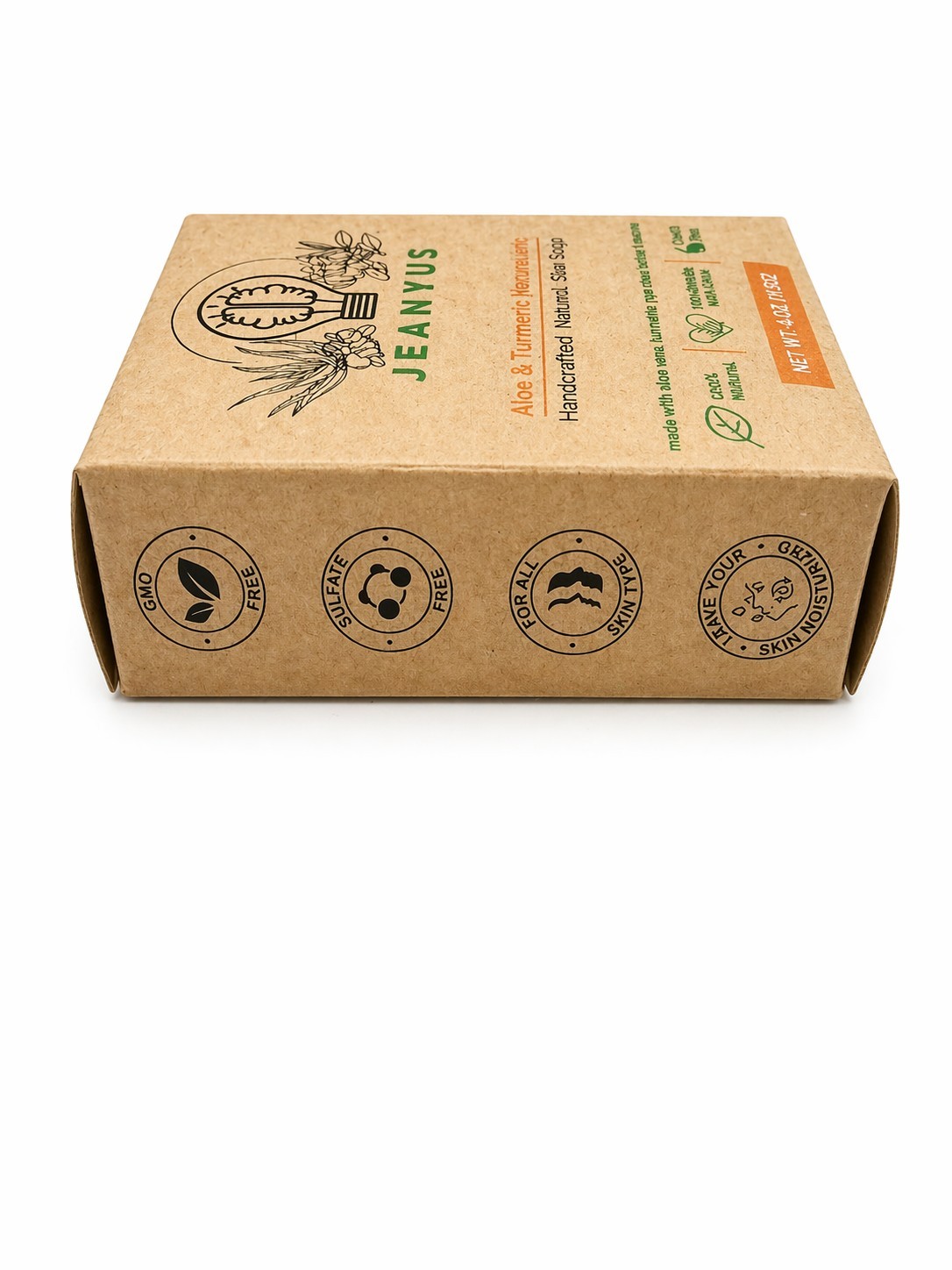 Aloe and Turmeric Natural Soap bars Pack of 3