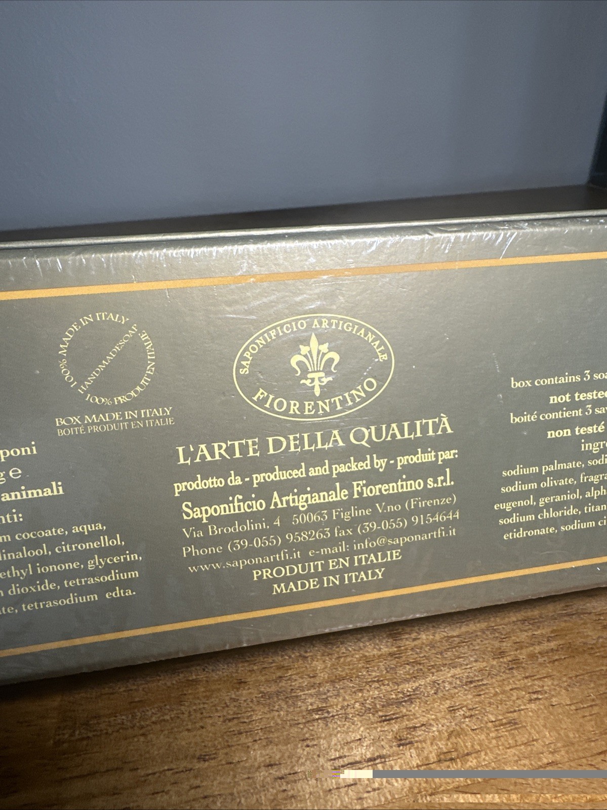 Fiorentino Italian Soap 3-Pack 5.29 oz each Guardian Angels SEALED IN BOX A1