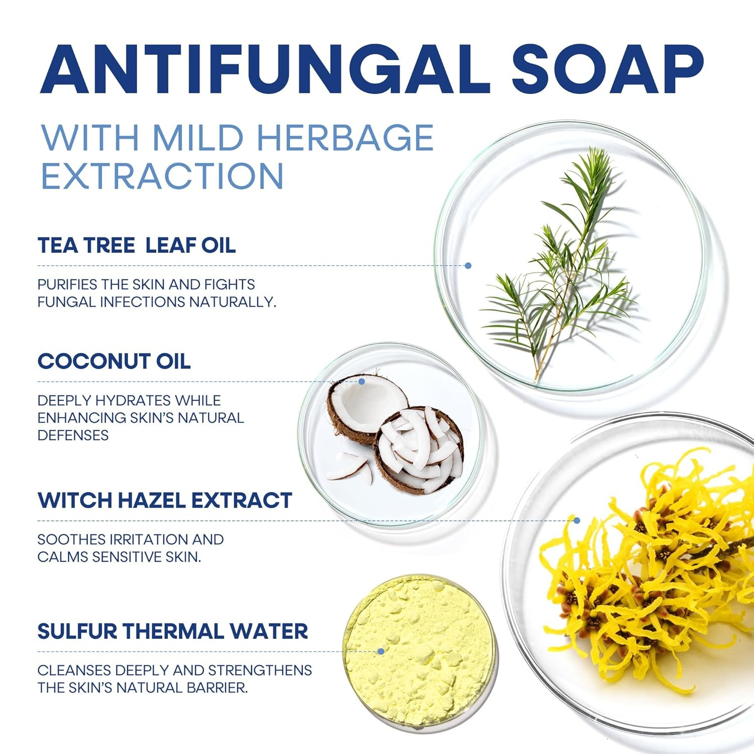 Hermon Antifungal Soap with Tea Tree Oil Antifungal Bar Soothing Care & Relie…
