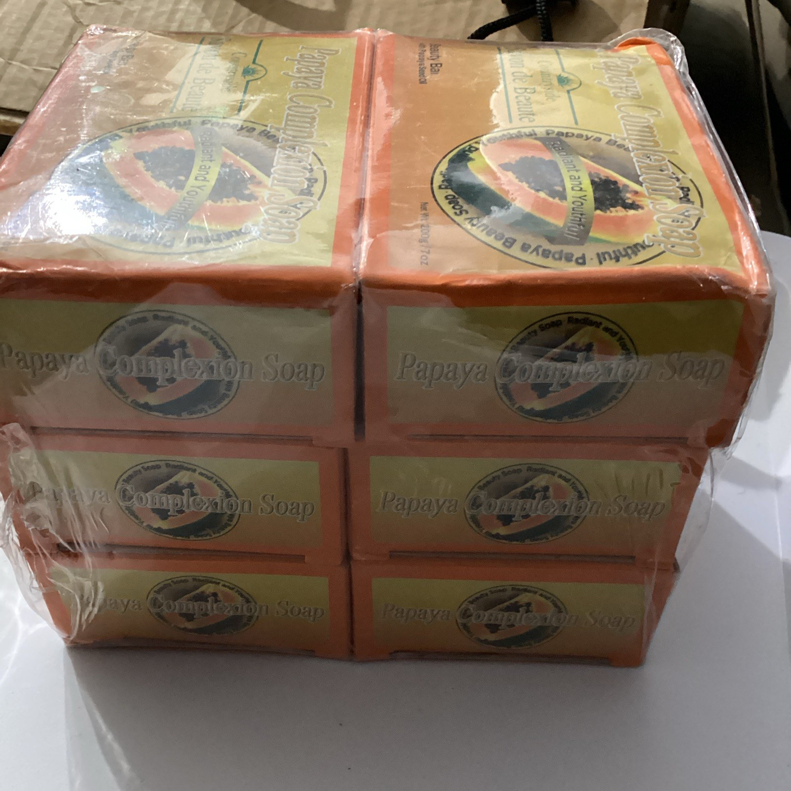 Papaya Complexion Soap 125g Multipack Rectangular Orange Body Bars 1pc