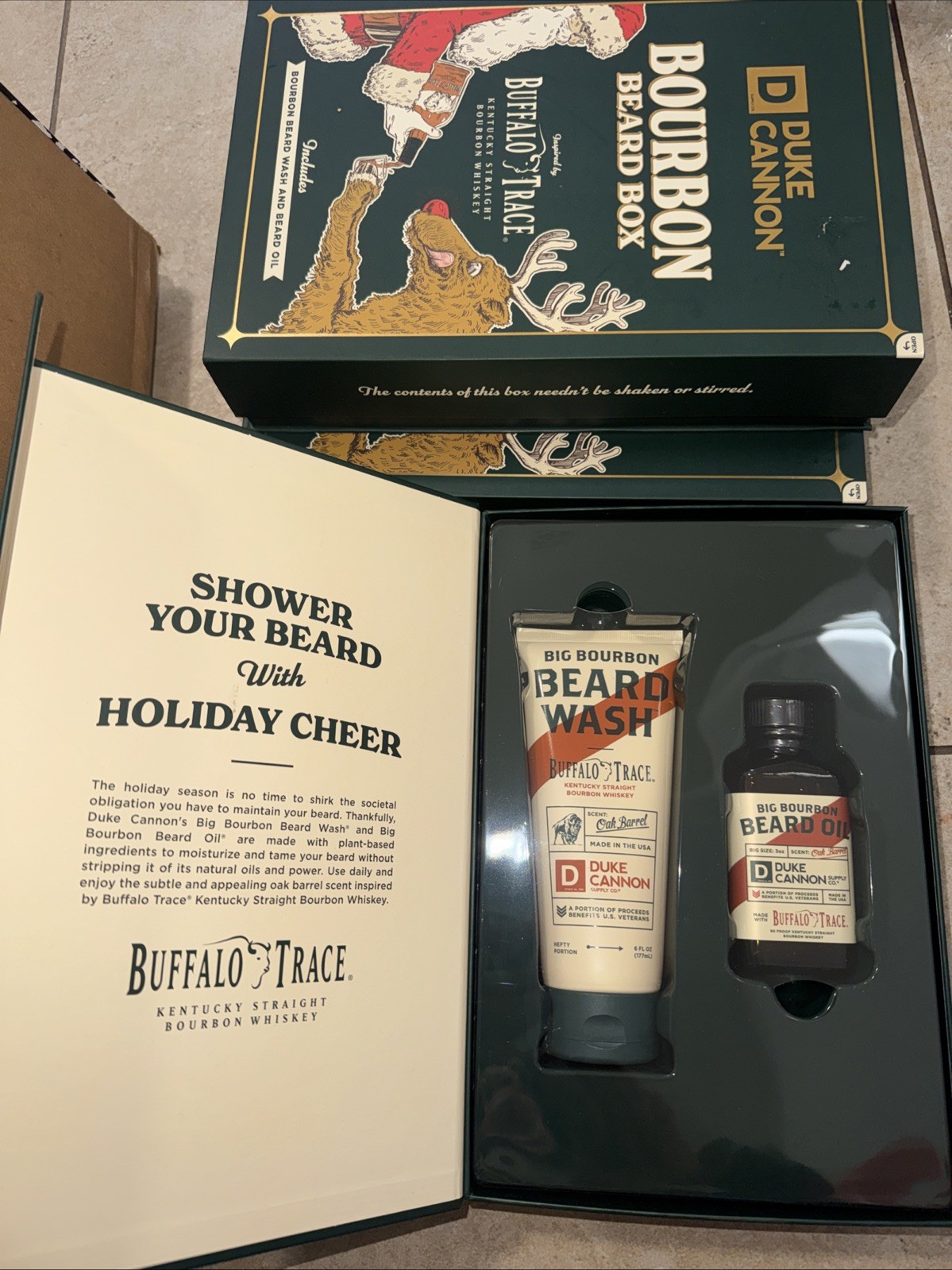 Duke Cannon Co. Bourbon Beard Box “Beard Wash” “Beard Oil” NEW Gift Set+
