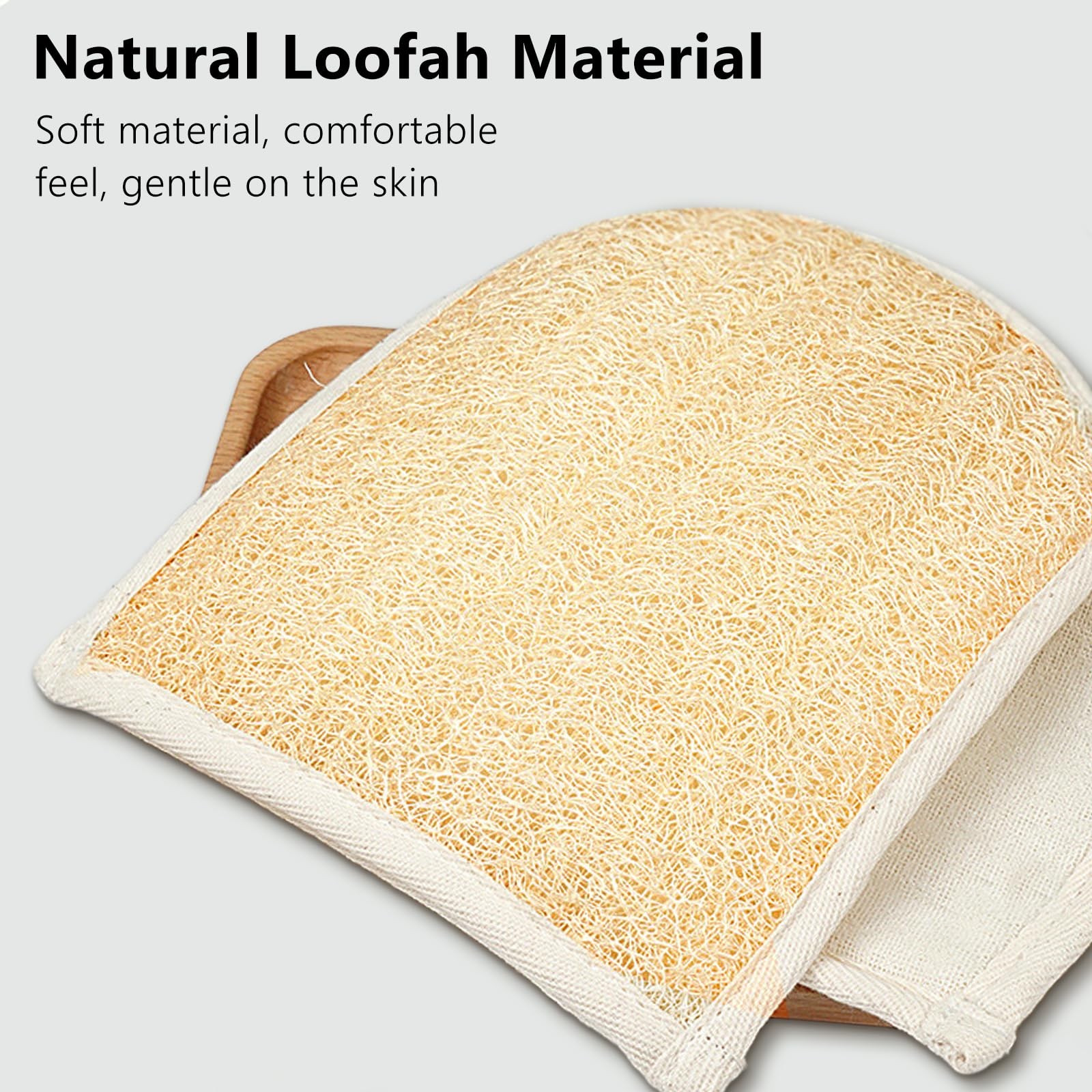 Exfoliating Loofah Glove Pad Body Scrubber. Our 1 Count (Pack of 1), White