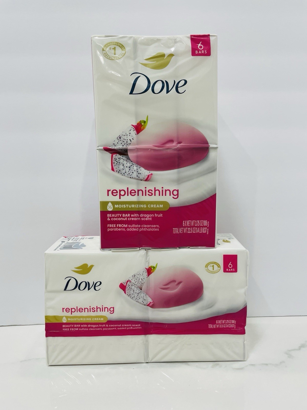Dove Replenishing Beauty Bar With Dragon Fruit & Coconut Cream, 3.75 Oz. 12count