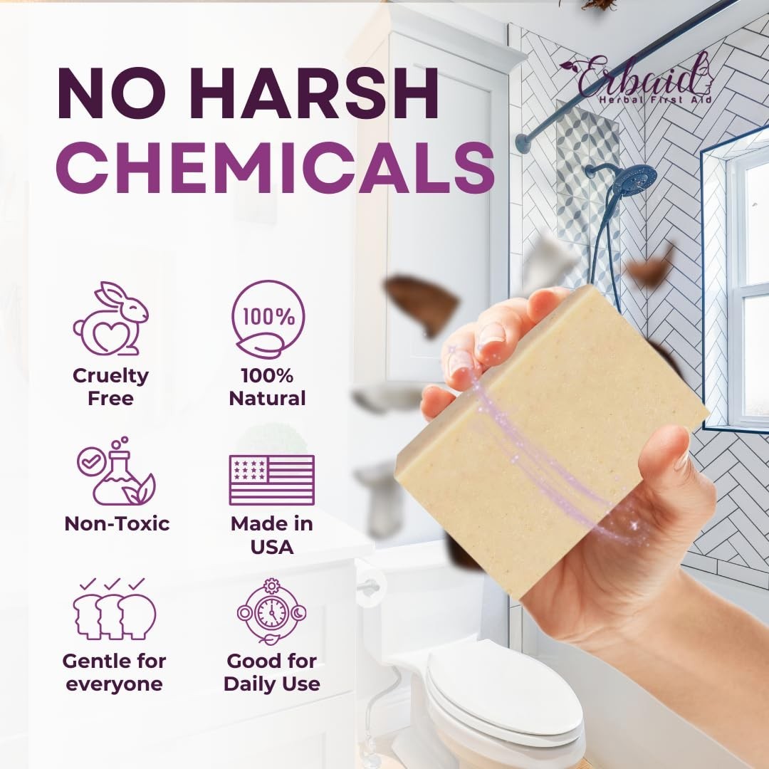 Eczema Soap Bar for Face and Body – All Natural Dermatitis, Psoriasis Treatme…