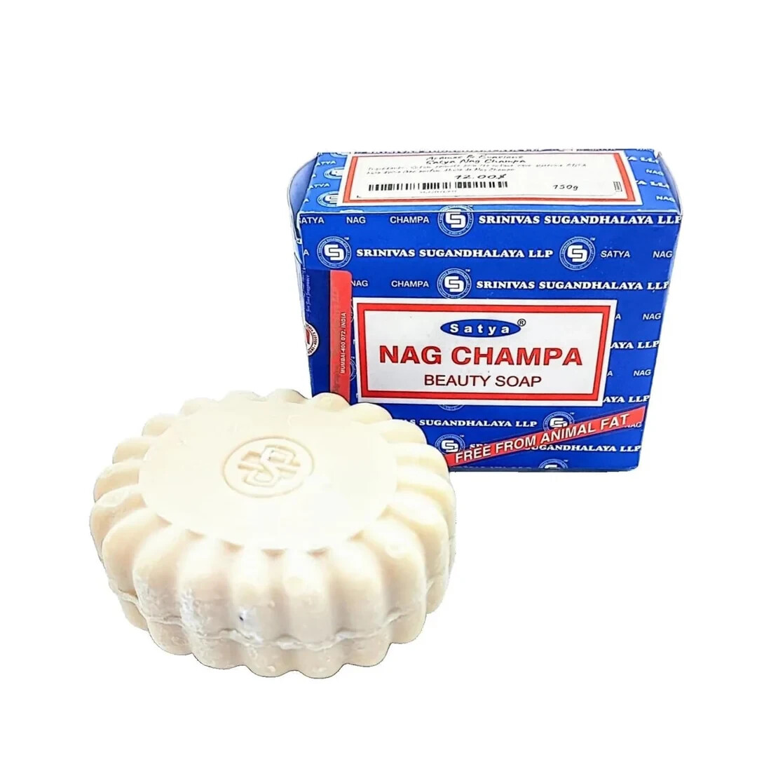 Satya Nag Champa Natural Soap Bar, Rich Lather & Softening 5oz (150g)