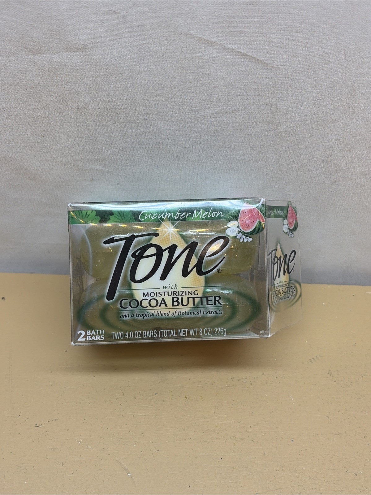 Tone Cucumber Melon Bar Soap Two 4.0 Oz Bars W Cocoa Butter