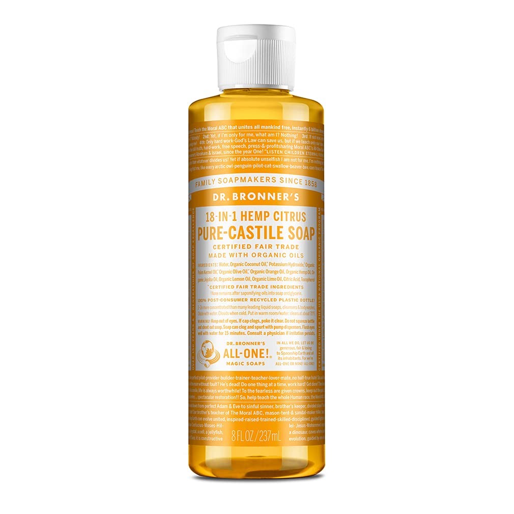 Dr Bronner’s 8oz Organic Fair Trade Castile Liquid Soap All Purpose Cleaner