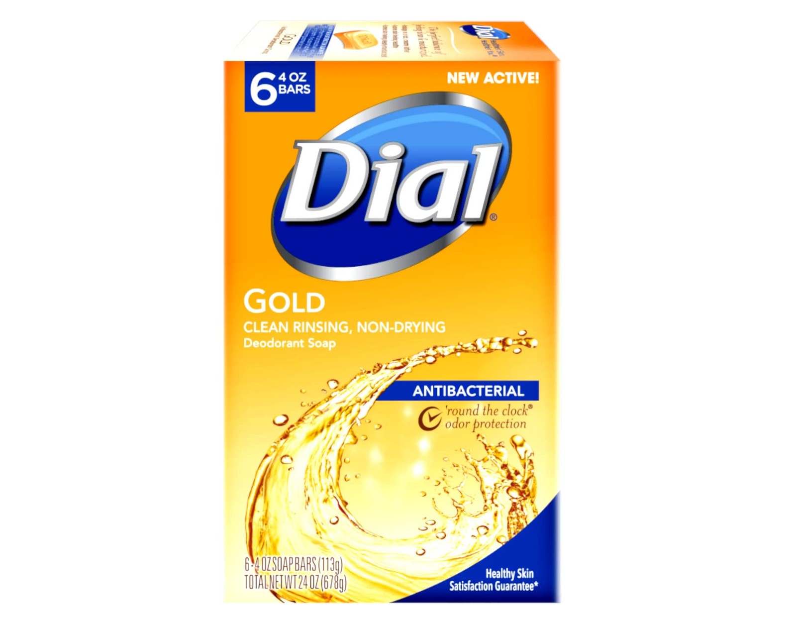 Antibacterial Soap Bar, Gold, 6 Count (Pack of 2)