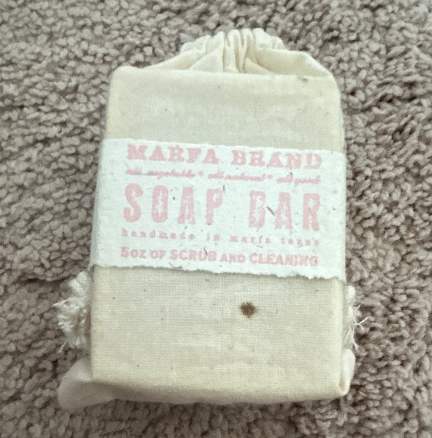 Marfa Brand Bergamot Grapefruit Scrub & Cleaning Soap Bar, All Natural 5 oz