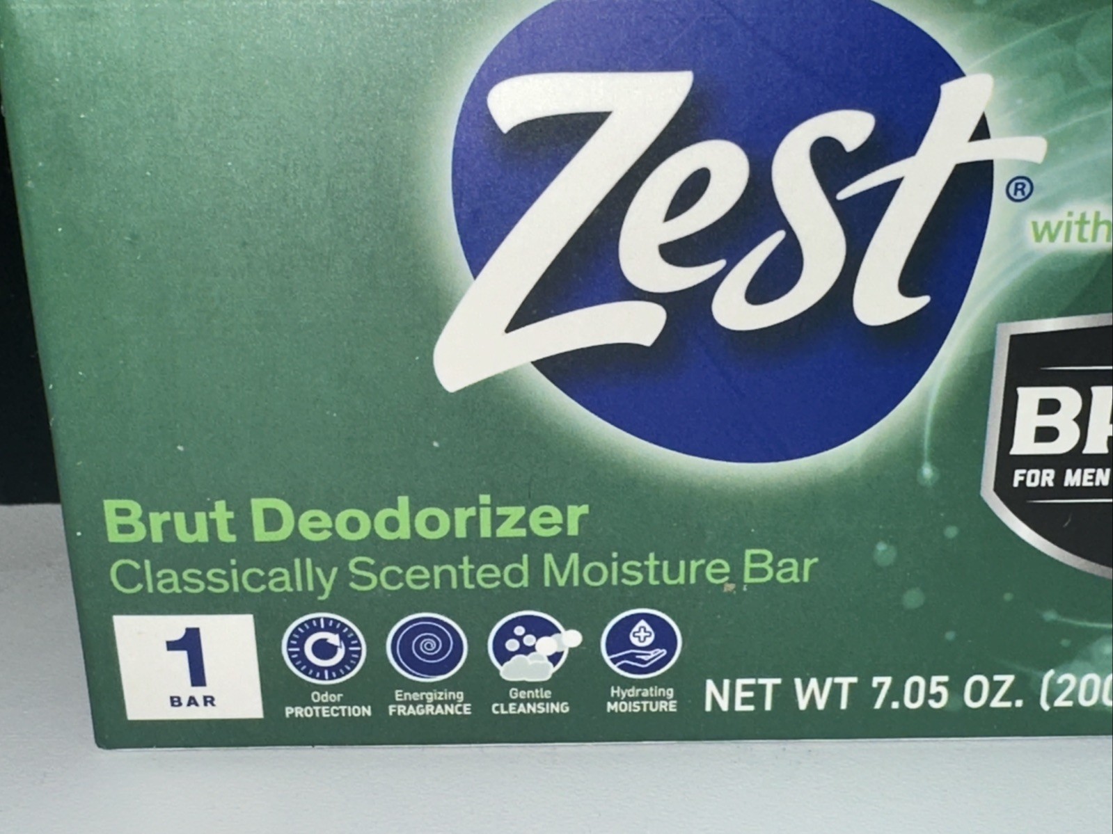 LOT OF 8-ZEST BRUT Deodorizer Classic Scent Moisture Bar Soap 7.05 oz. New
