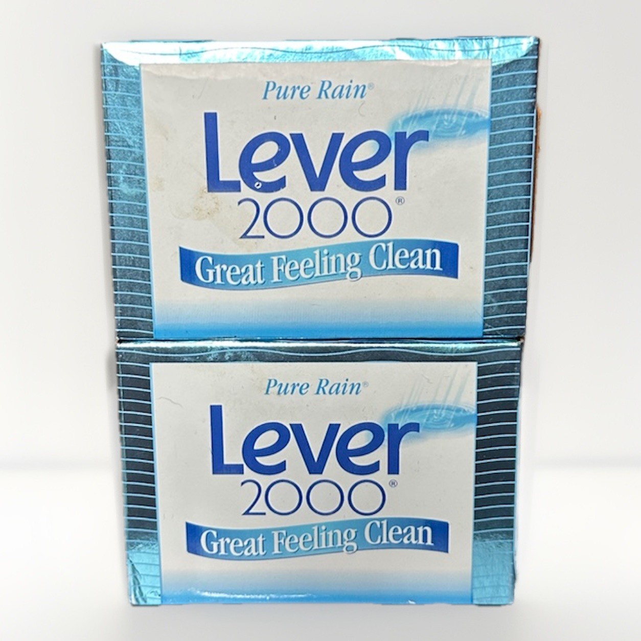 Vintage Lever 2000 Pure Rain Soap Bars 2 Pack – Great Feeling Clean RARE Disc.