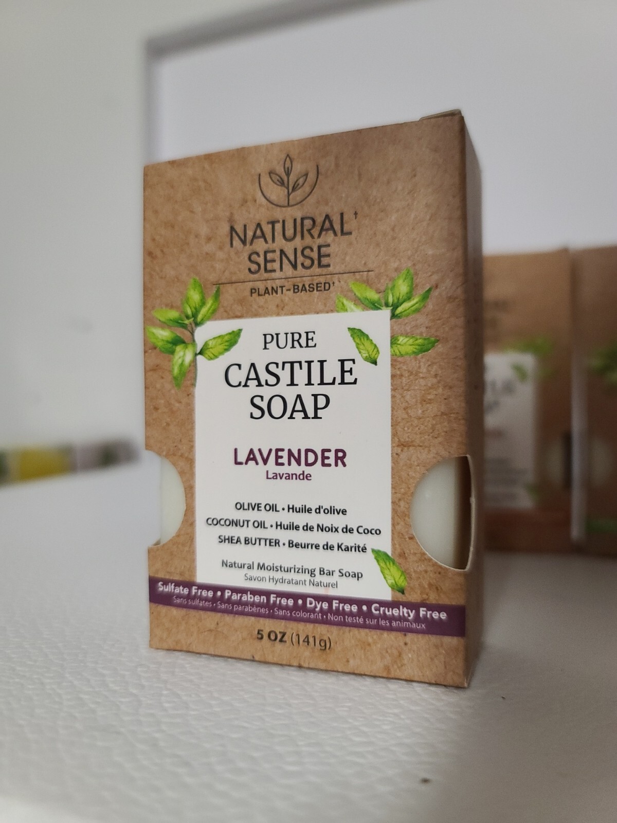 Δ5*BRAND NEW* 4 Natural Sense Plant Base Pure Castile Moist bars 5 oz/141gr