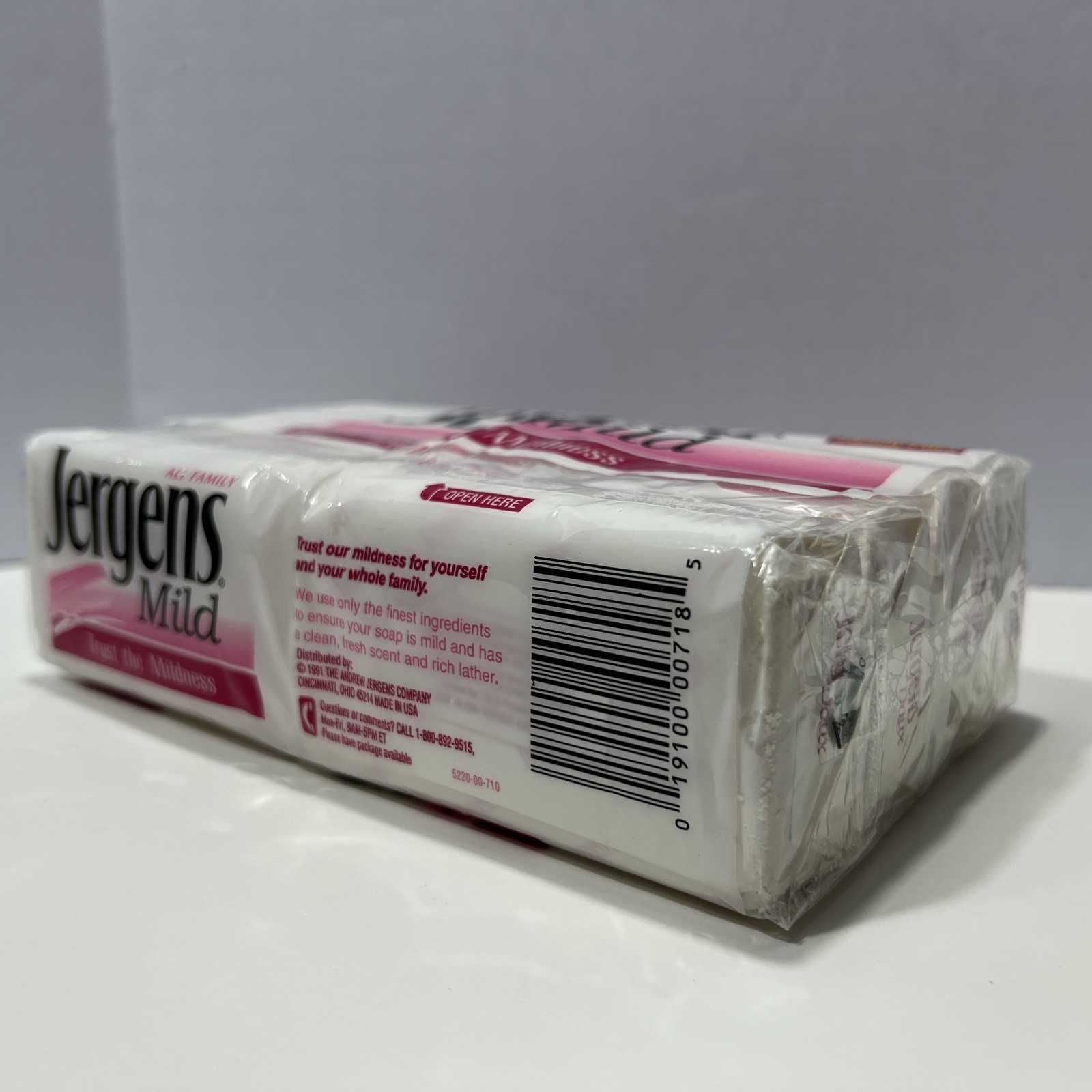 Jergens Family Pack Lot Of 8 Mild Bar Personal Size White Soap 3.5oz NOS