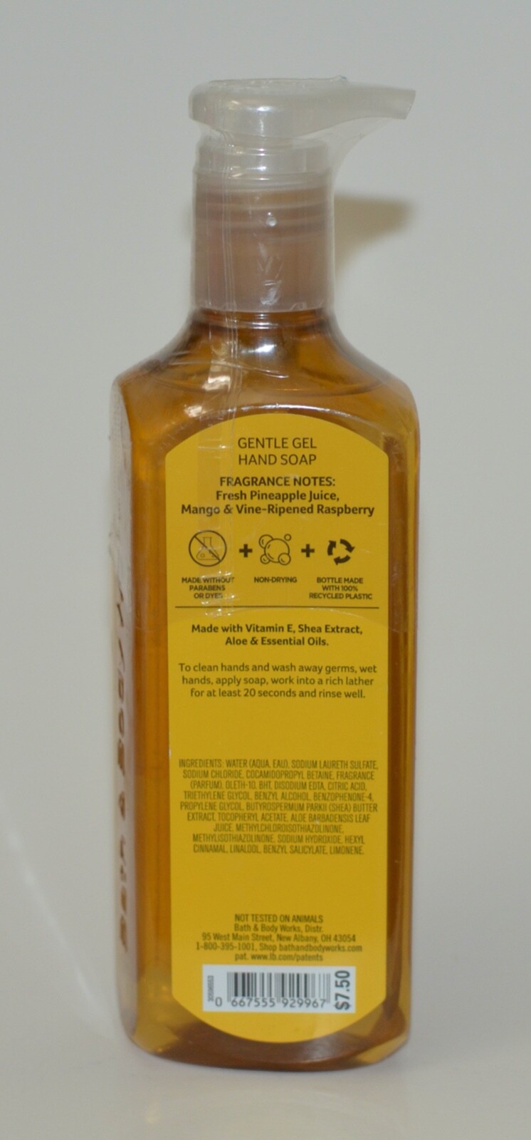 5 NEW BATH & BODY WORKS PINEAPPLE MANGO GENTLE GEL HAND SOAP WASH ESSENTIAL OILS