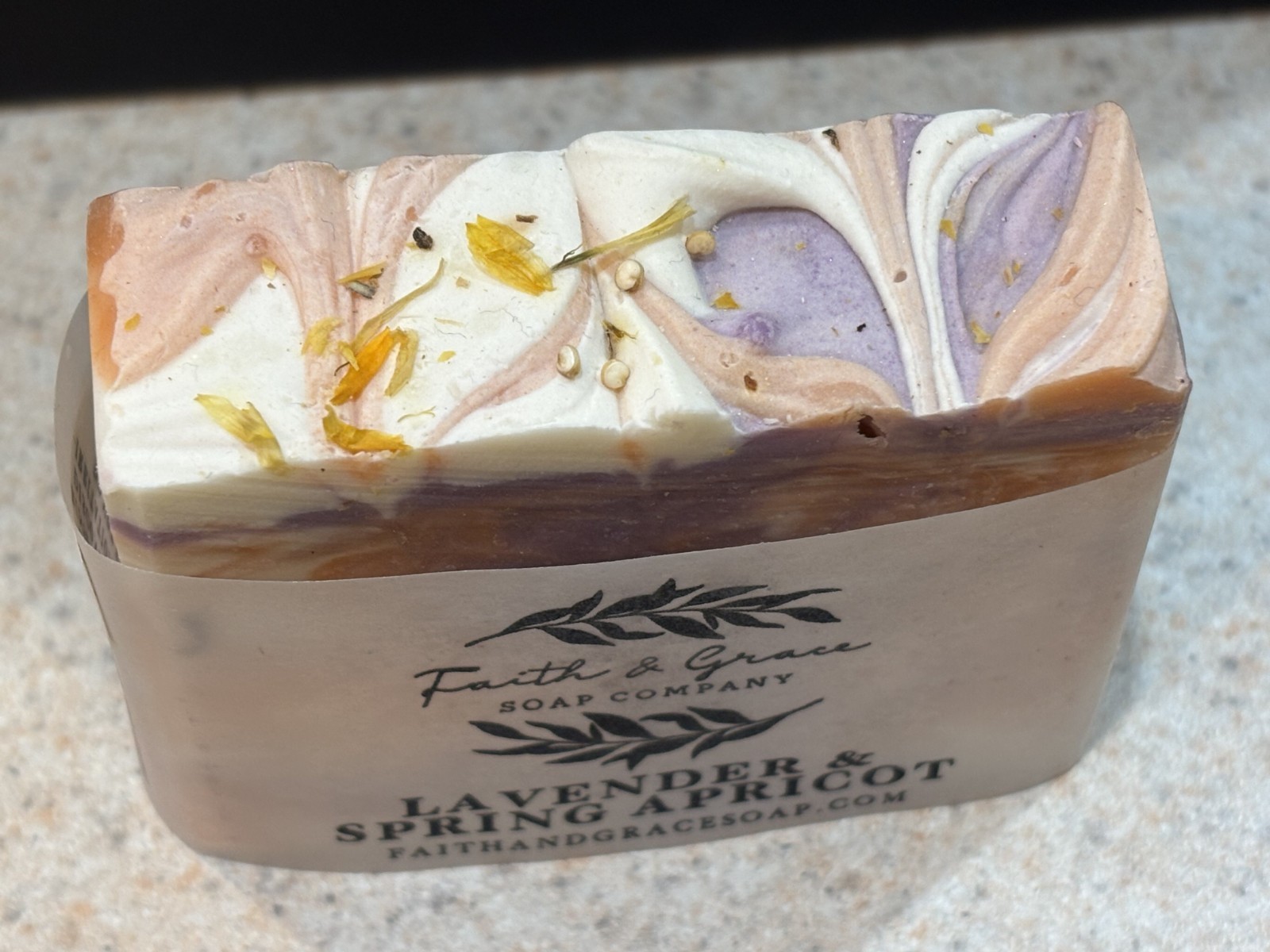 FAITH & GRACE SOAP CO. LAVENDER & SPRING APRICOT