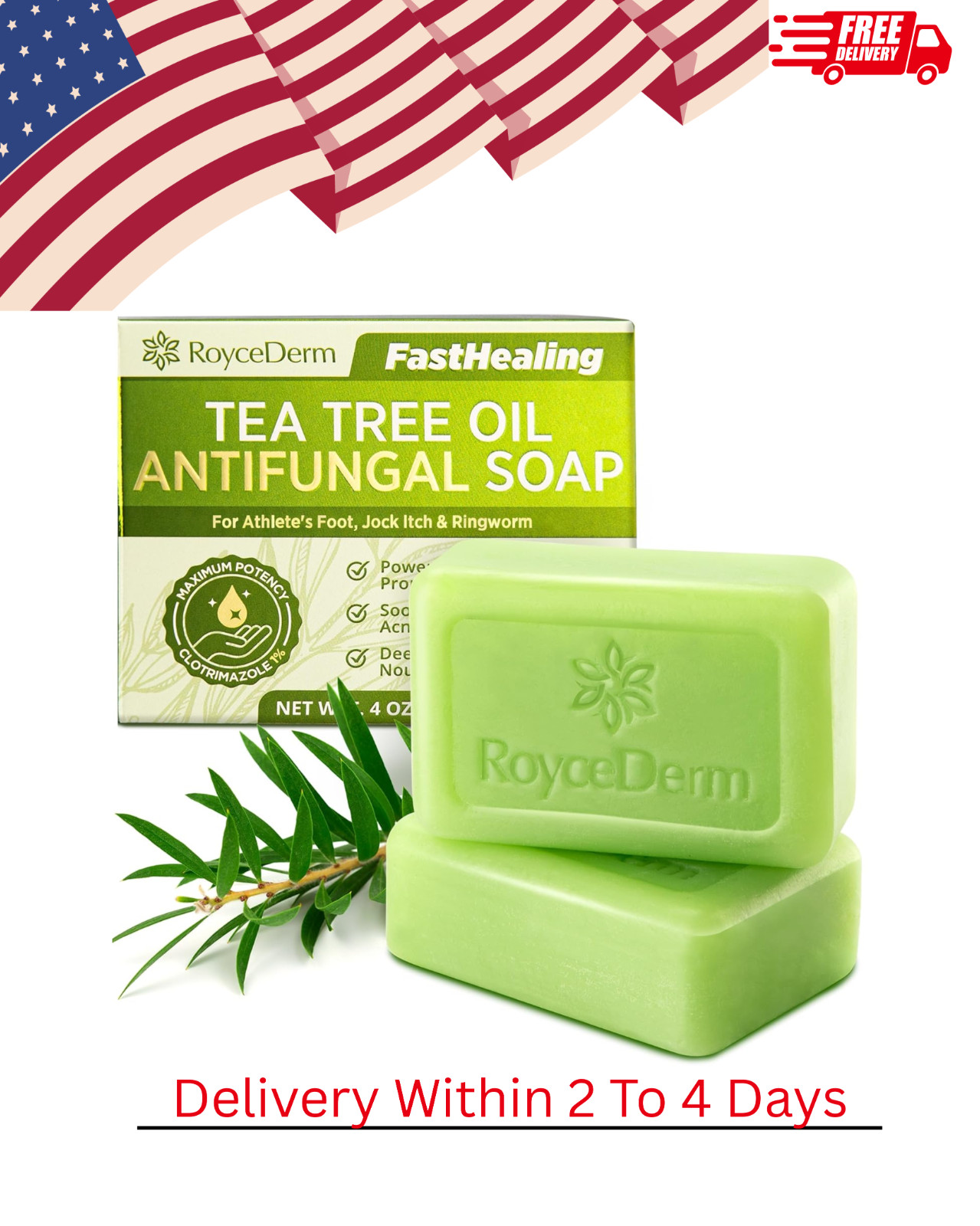 Roycederm Antifungal Antibacterial Tea Tree Soap | Treatment Soap for Face &…