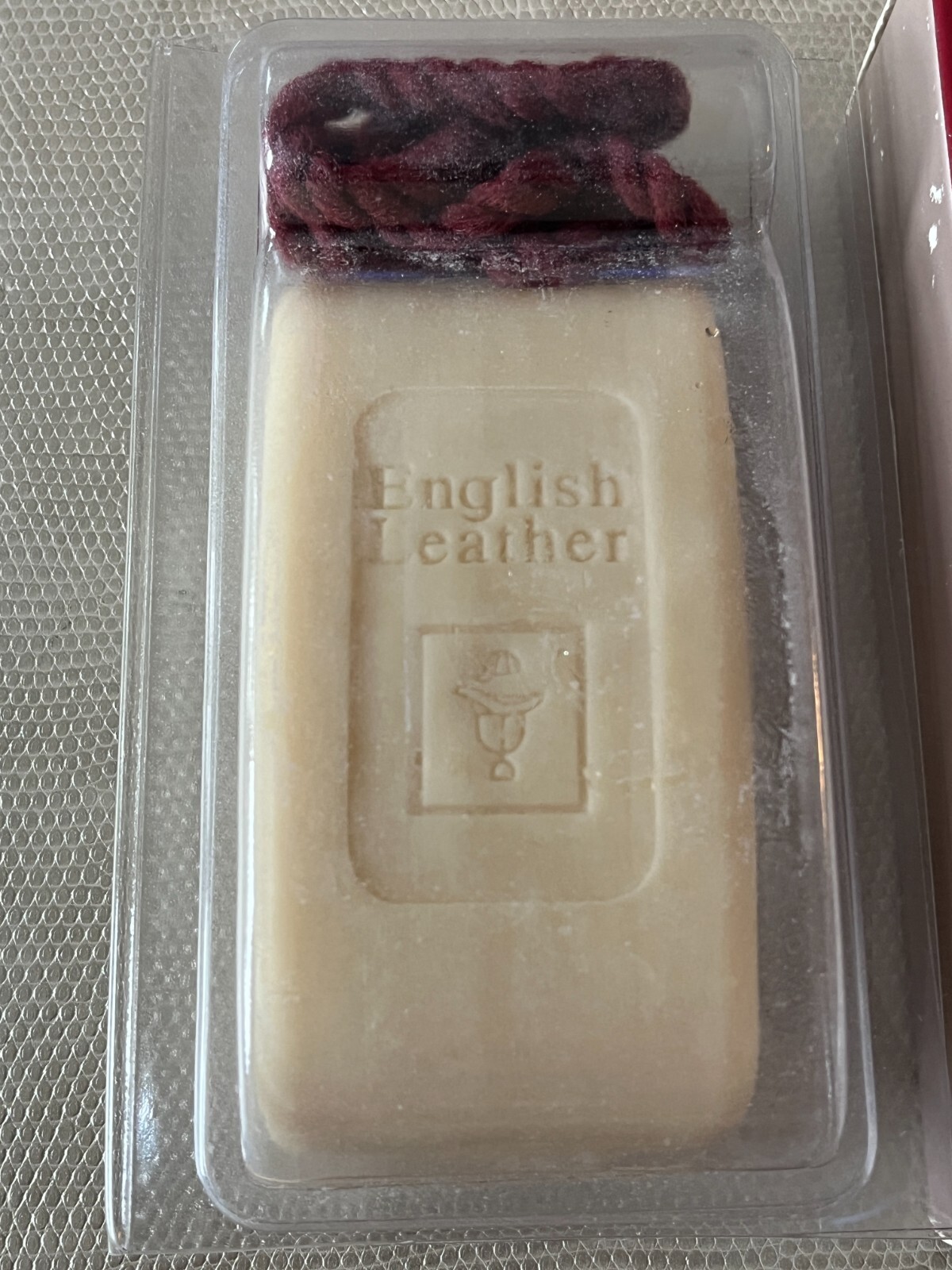 Vintage English Leather Soap on a Rope & Hair Dressing Tube BRAND NEW OLD STOCK