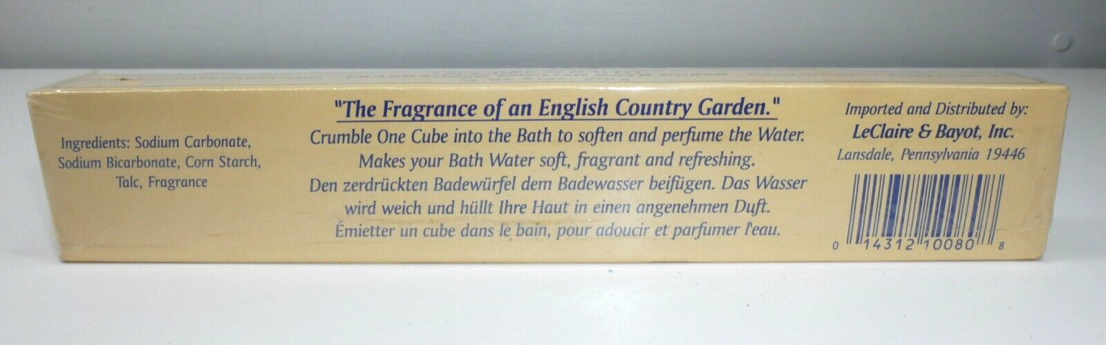 LeClaire & Bayot, Inc. English Country Garden Fragranced Perfume Bath Cubes