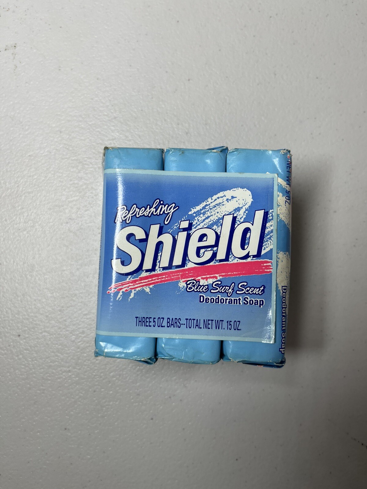 Shield Vintage Soap 3 Pack Of 5 Oz Bars New Old Stock Sealed Surf Scent 1997