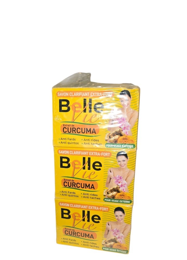 Belle Vie Rich Turmeric Soap Curcuma Extract 225g 💯% AUTHENTIC ( 6 Packs ) 225g