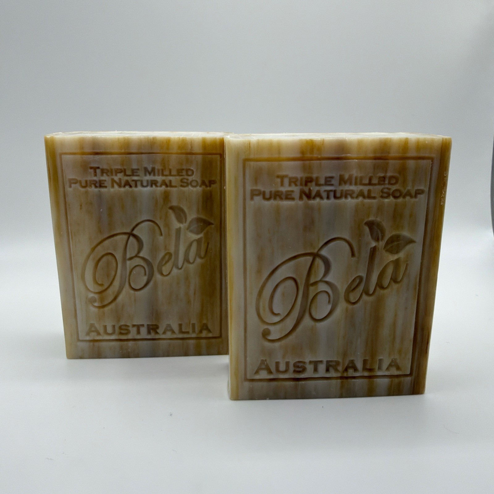 Bela Sandalwood Pure Natural Moisturizing Soaps 3.4oz 2 Bars Set Australia New