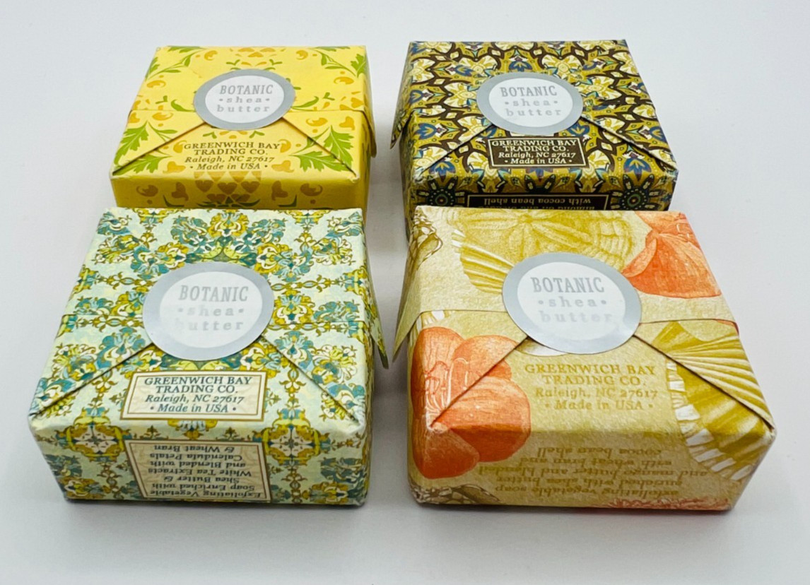 2 x Greenwich Bay Trading Co. Soap 1.9oz White Tea Calendula / Pineapple Cocoa