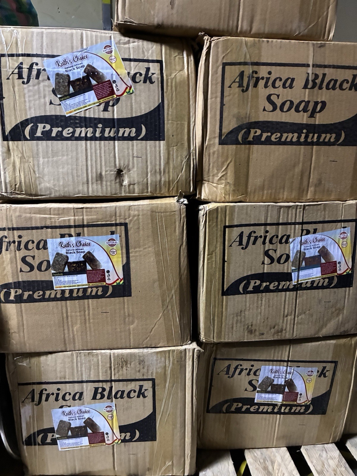 Ruth’s Choice Natural African Black Soap Premium 1 kg Jumbo Rectangular Bar