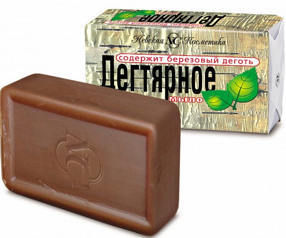 Hipamus Natural Birch Tar Soap 140g x 4 – Organic Antiseptic Bar Soap -Дегтярное