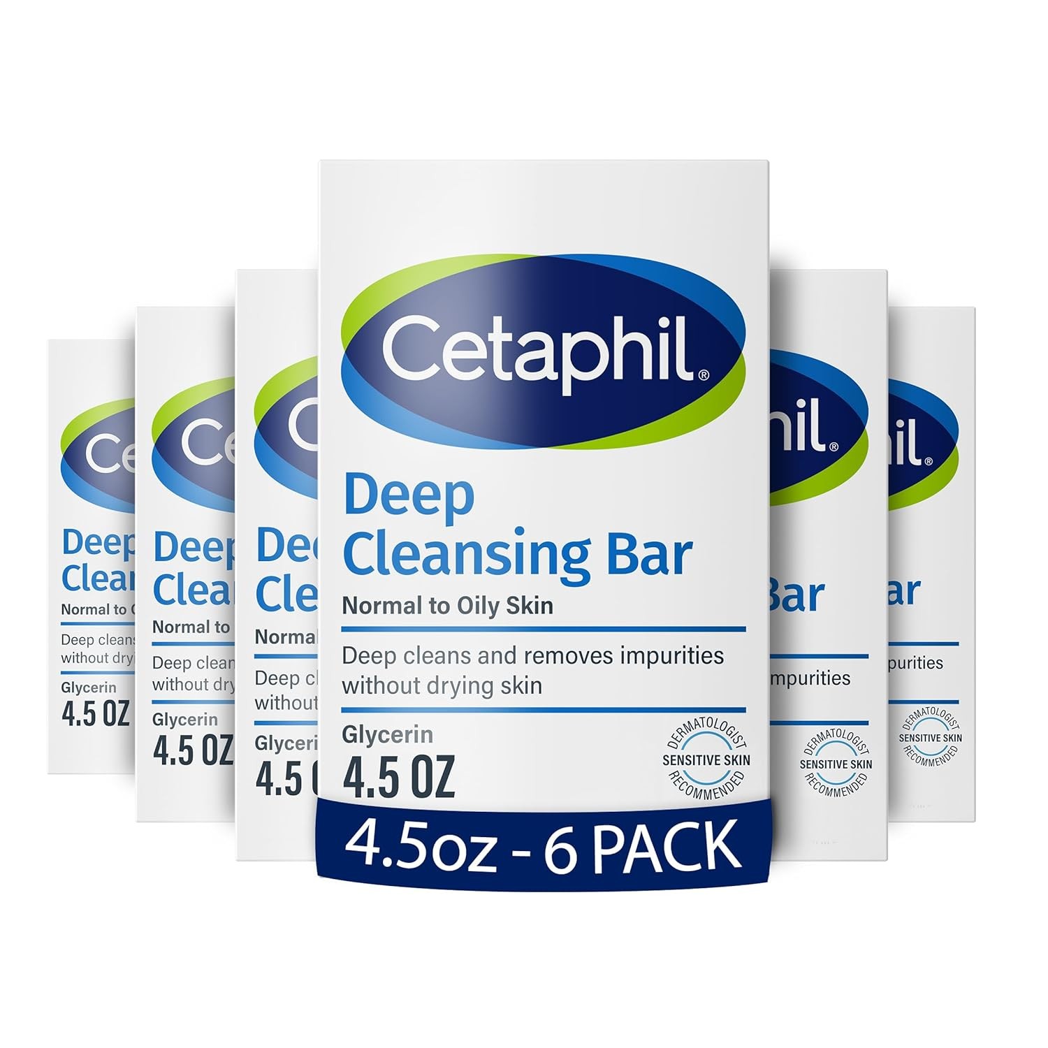 Bar Soap Deep Cleansing Face and Body Pack of 6 For Dry to Normal Sensitive Skin