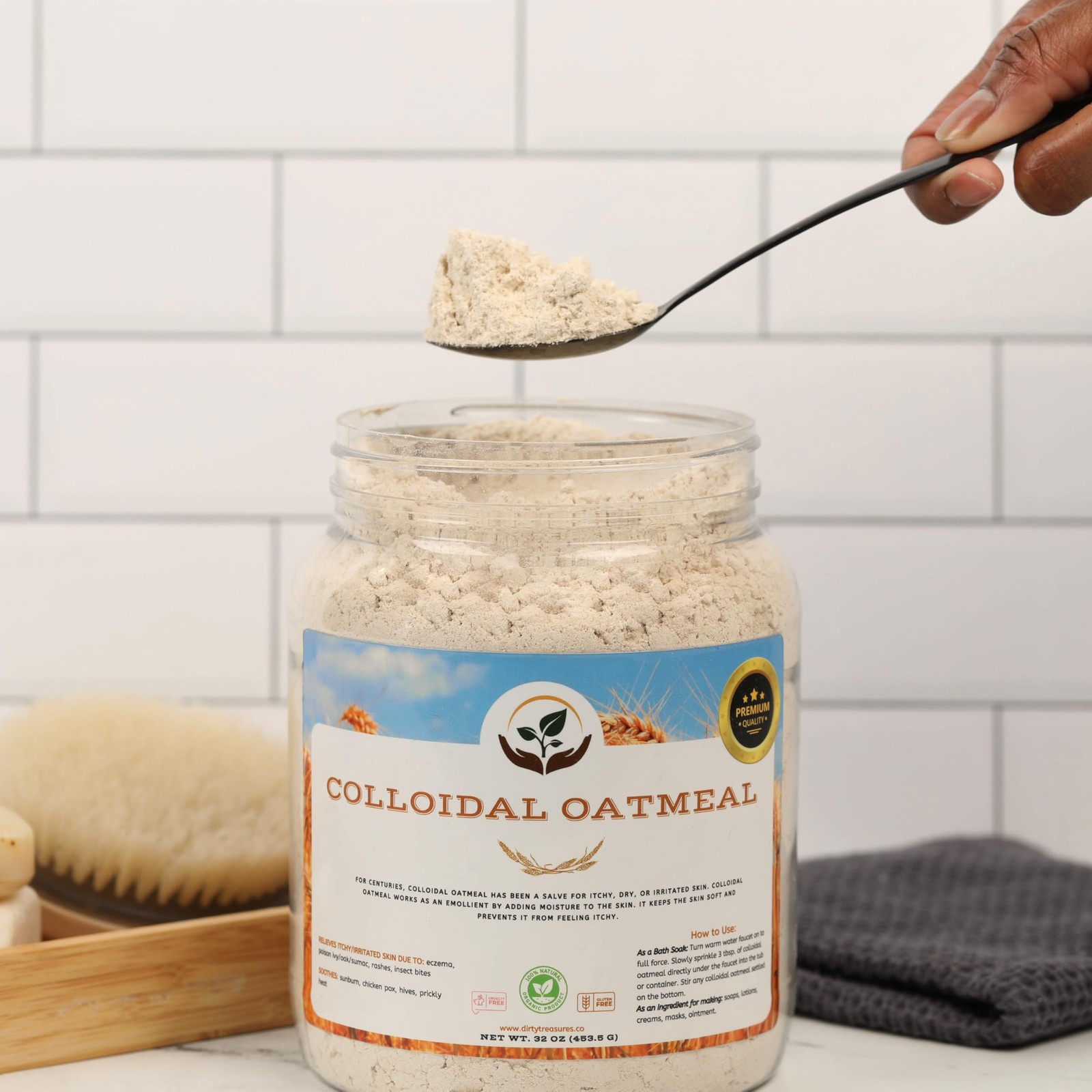 Colloidal Oatmeal Bath | Eczema & Itchy Skin Relief 16oz Baby Safe Natural