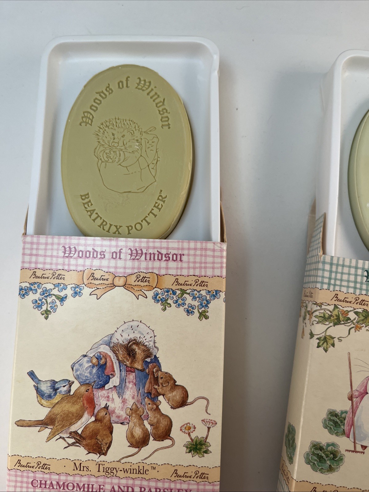 Woods of Windsor Beatrix Potter Novelty Soaps Tiggy-Winkle Peter Rabbit SET-4