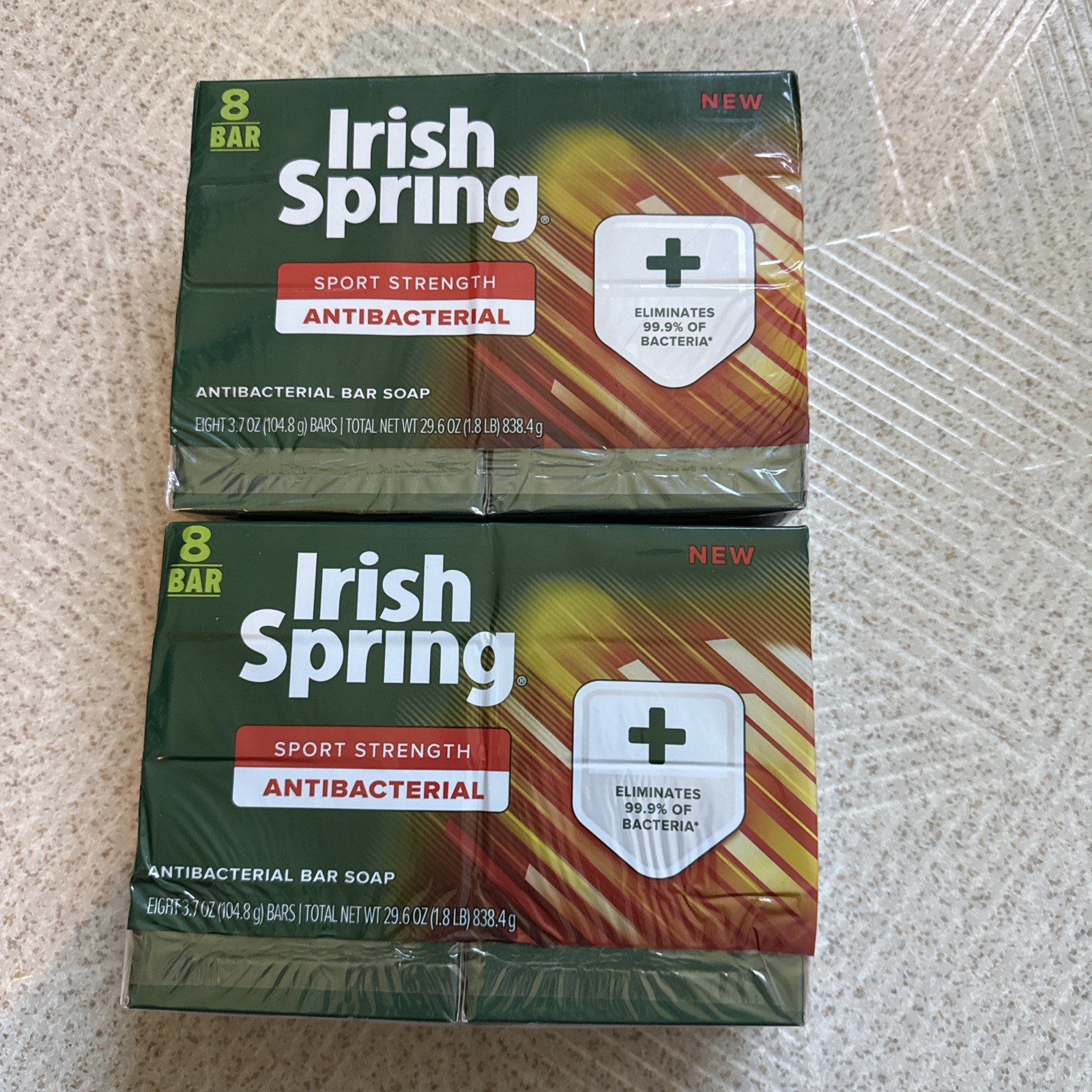 Lot (16) 3.7oz Irish Spring Sport Strength Antibacteril Soap Read Discription