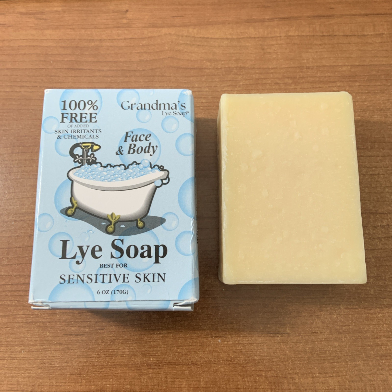 Grandma’s Lye Soap Pure & Natural Face Body Sensitive Skin No Fragrance 6 oz