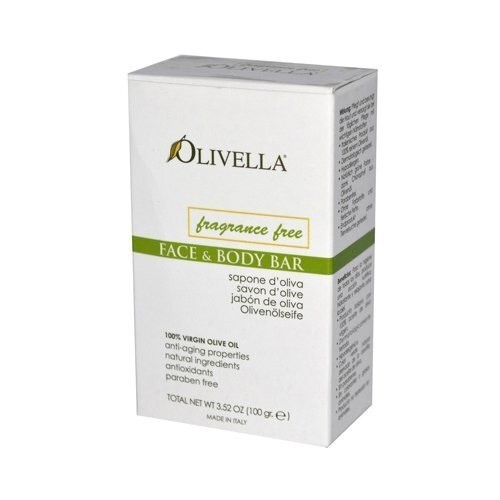 Olivella Face & Body Bar Soap Antioxidant Raw Fragrance Free Antiaging 3.52 oz