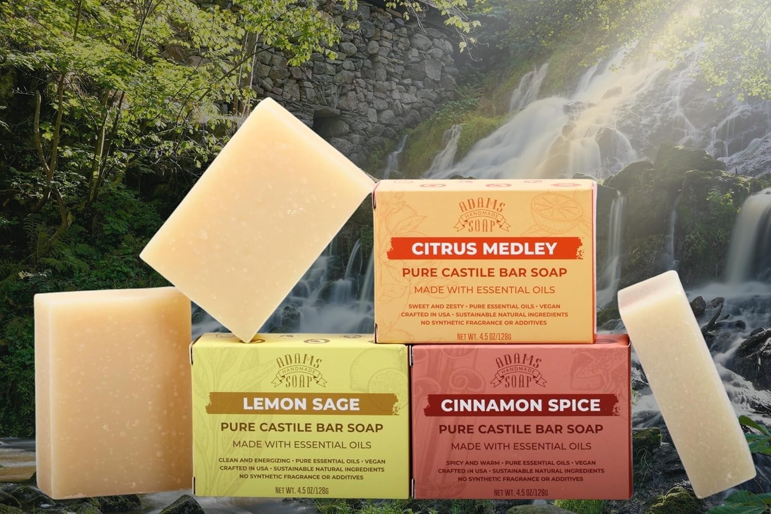 Variety Pack – 6 Bar Set: Unscented, Eucalyptus Spearmint, Rose, Lemon Sage, …