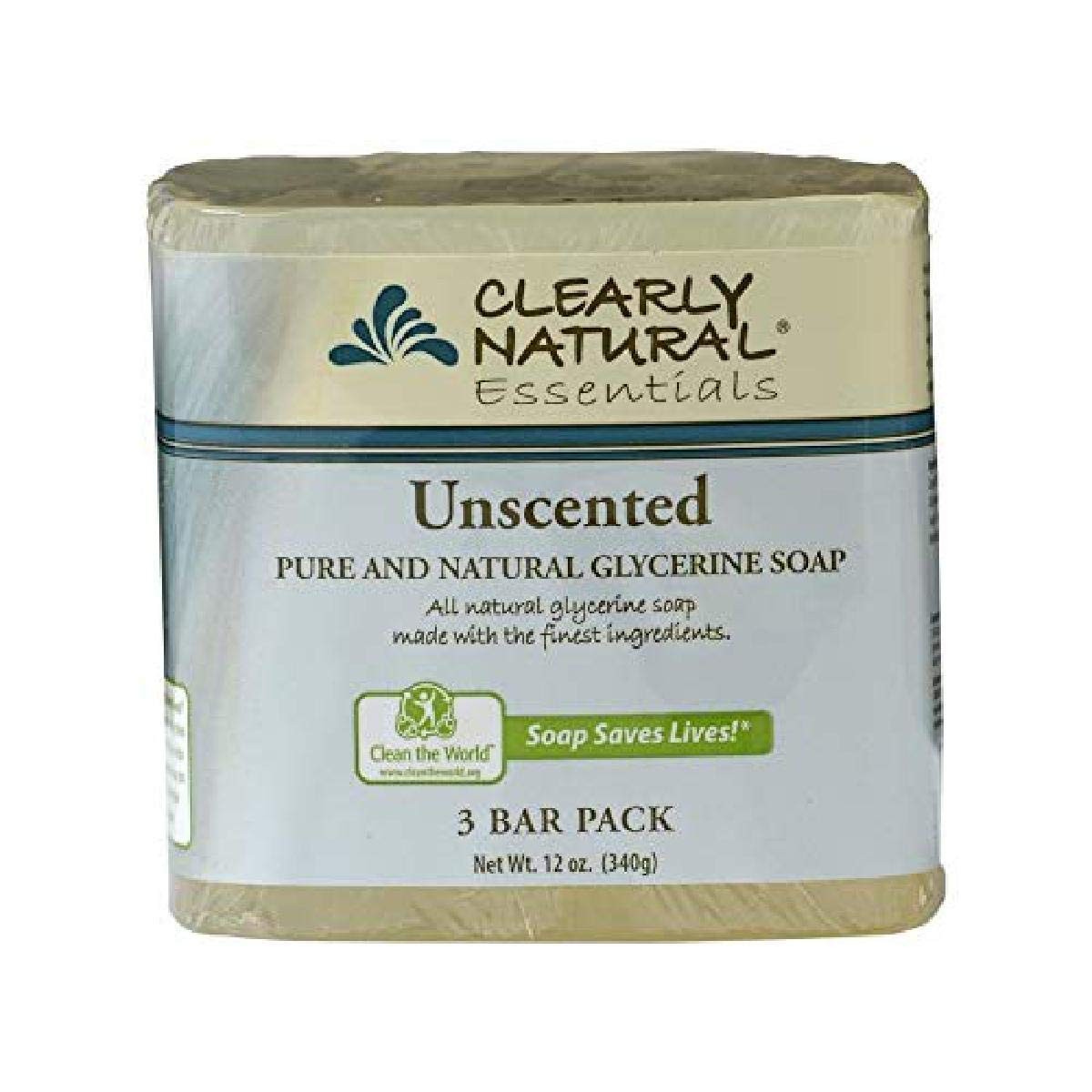 Essentials by Clearly Natural Glycerin Bar Soap, 4 ounce (Pack of 12), Grey